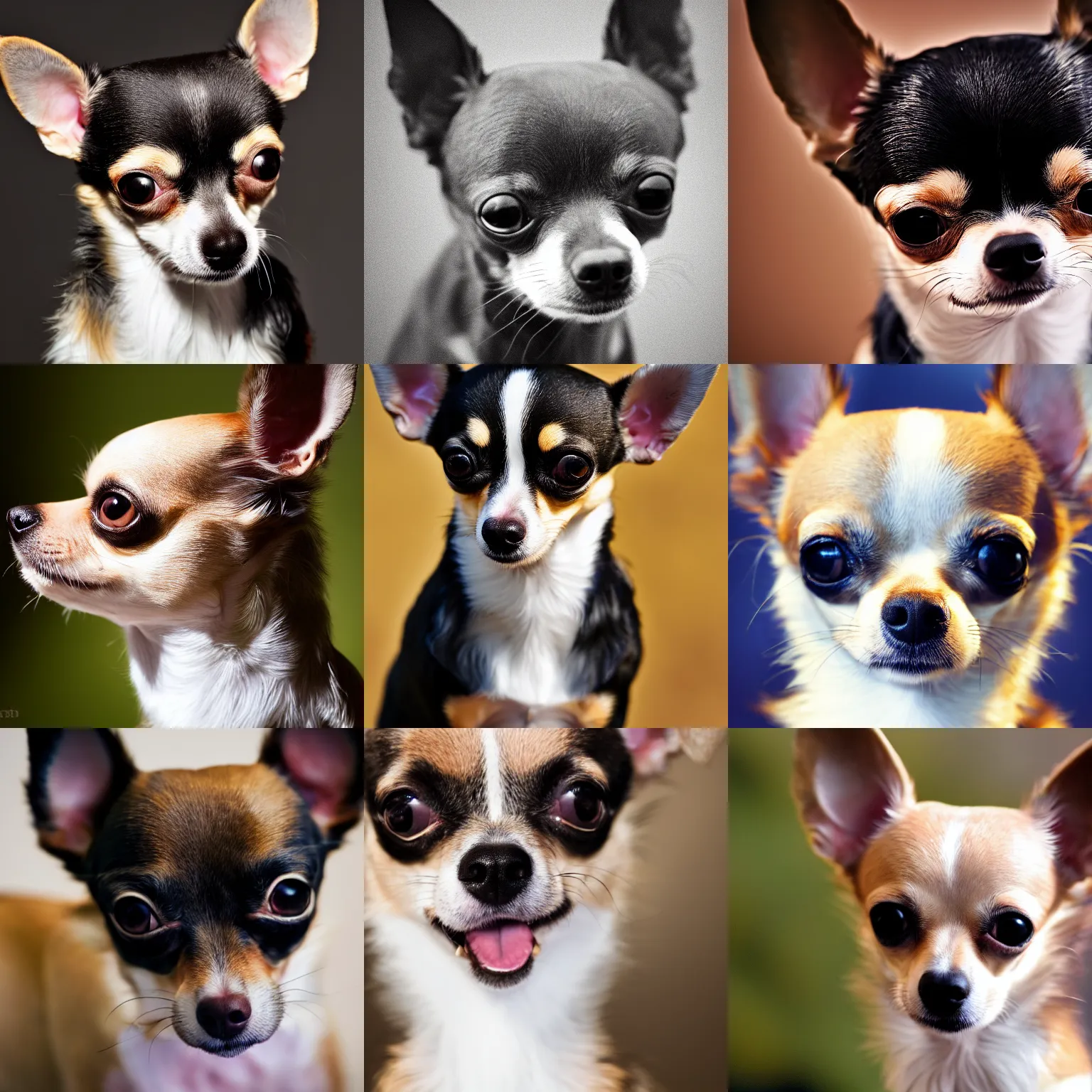 Prompt: chihuahua portrait, high definition, focus