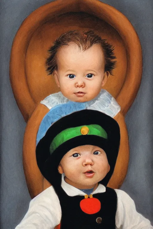 Prompt: Baby Einstein Portrait