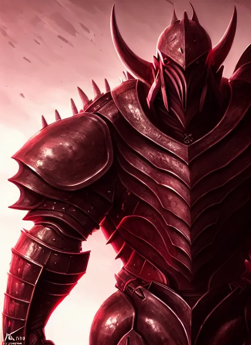 Image similar to heavy armor!!! muscular and tall crimson dnd male dragonborn!! draconian!! character concept art, sharp focus, octane render! unreal engine 5! highly rendered!! trending on artstation!! detailed linework!! illustration by artgerm, wlop, and chie yoshii