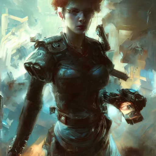 Image similar to neo luddites complaining about new technology by raymond swanland, highly detailed, bright tones