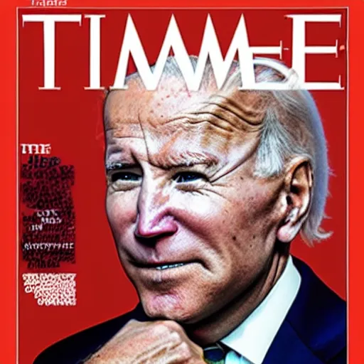 Image similar to cover of time magazine featuring female joe biden