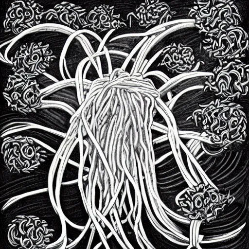 Image similar to spaghetti monster