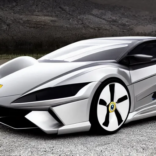 Prompt: concept car prototype between a Dacia and a Lamborghini