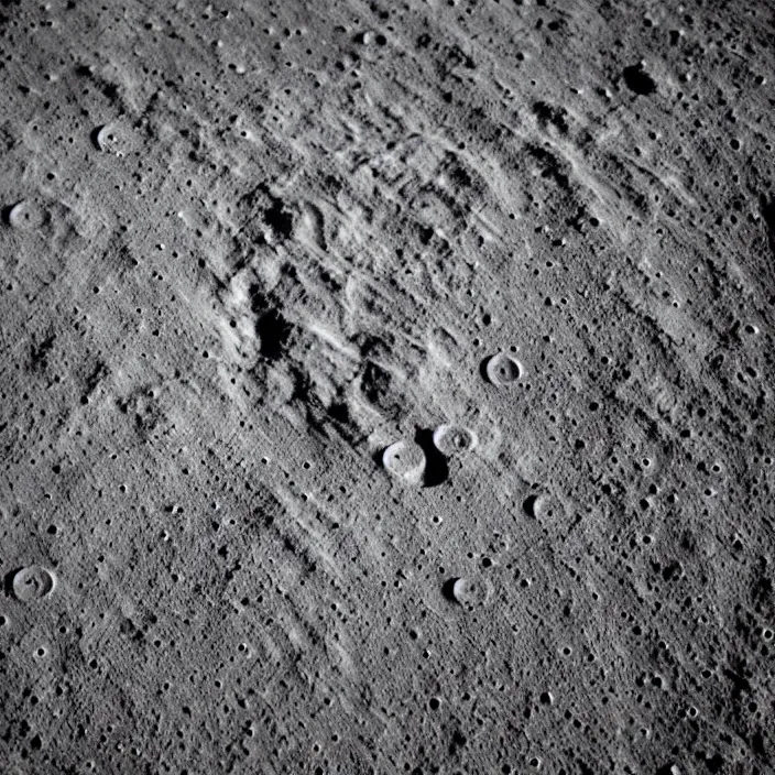 Image similar to boot prints on the lunar surface look like the punisher symbol