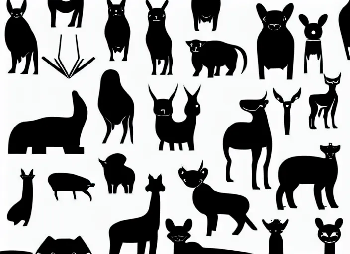 Prompt: digital art minimal vector animal! detailed wallpaper trending on artstation