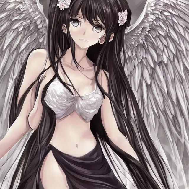 full - body manga angel, upper body highly detailed | Stable Diffusion |  OpenArt