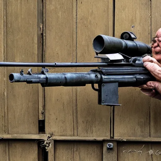 Prompt: vietnam war door gunner pointing machine gun, photograph, highly detailed, award winning