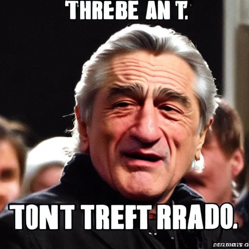 Prompt: robert de niro as the troll face trololol