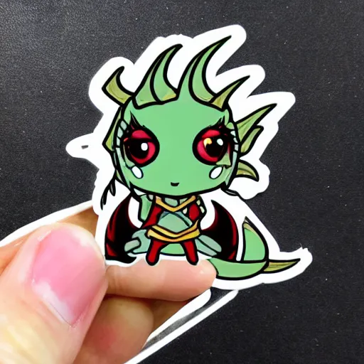 Image similar to cute d & d chibi dragon character sticker