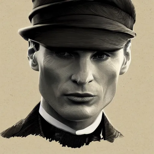 Prompt: a portrait of cillian murphy as tommy shelby, atlantis background, highly detailed, realistic face, digital art, epic, fantasy, in the style of Benjamin Springer, sharp, artstation