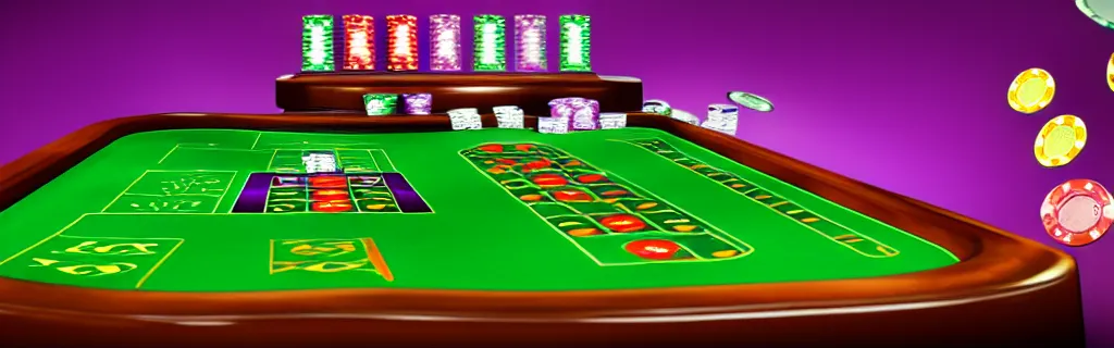 Prompt: purple and green slots casino interface, material design