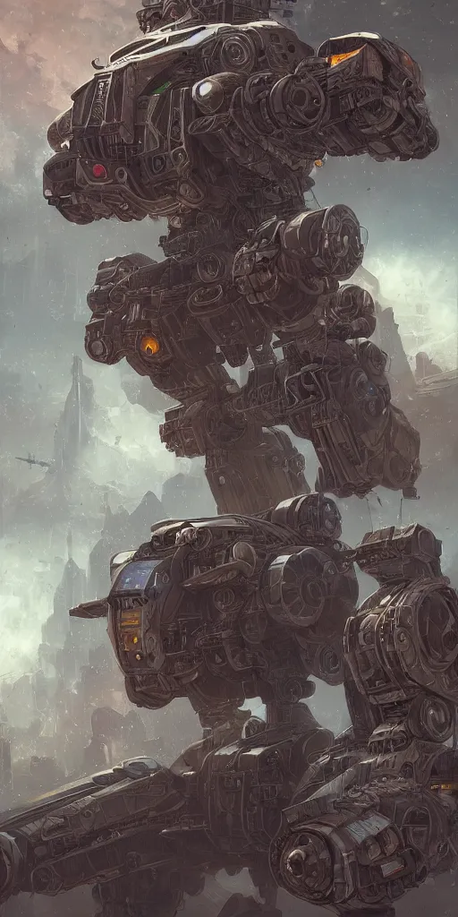 Image similar to Portrait of a mech, industrial, battletech, fantasy, intricate, highly detailed, digital painting, trending on artstation, sharp focus, illustration, style of Stanley Artgerm and Dan Mumford