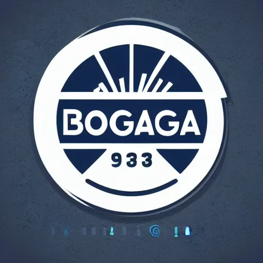 Image similar to modern clean white logo for a gas station called the frankel bodega on a dark blue background, vector art, clean, minimal