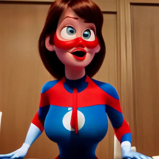 Prompt: live action pixar incredibles mommy milf, 8k resolution, full HD, cinematic lighting, award winning, anatomically correct