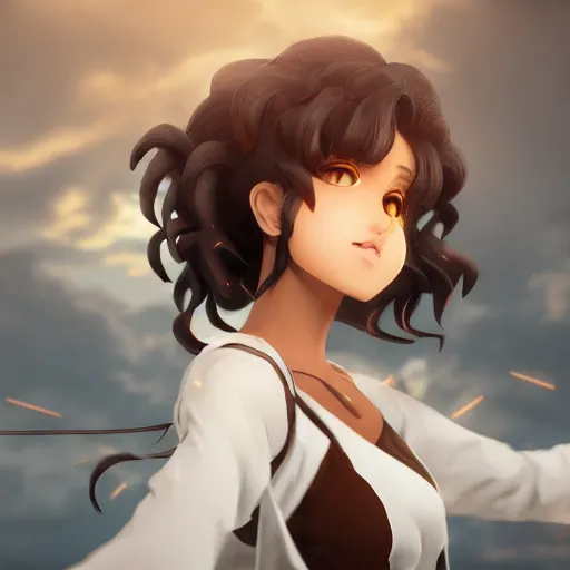 Beautiful anime girl. AI Stock Illustration | Adobe Stock