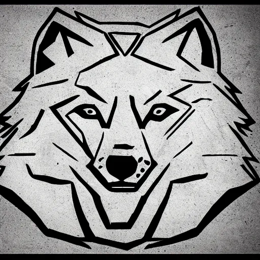 Prompt: wolf template base sketch, sideways view, simple, no color, high quality, HD, 8K