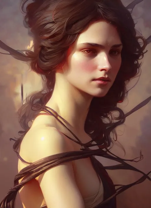 Image similar to natali portman, highly detailed, digital painting, artstation, concept art, wallpaper, smooth, sharp focus, illustration, art by artgerm and greg rutkowski and alphonse mucha