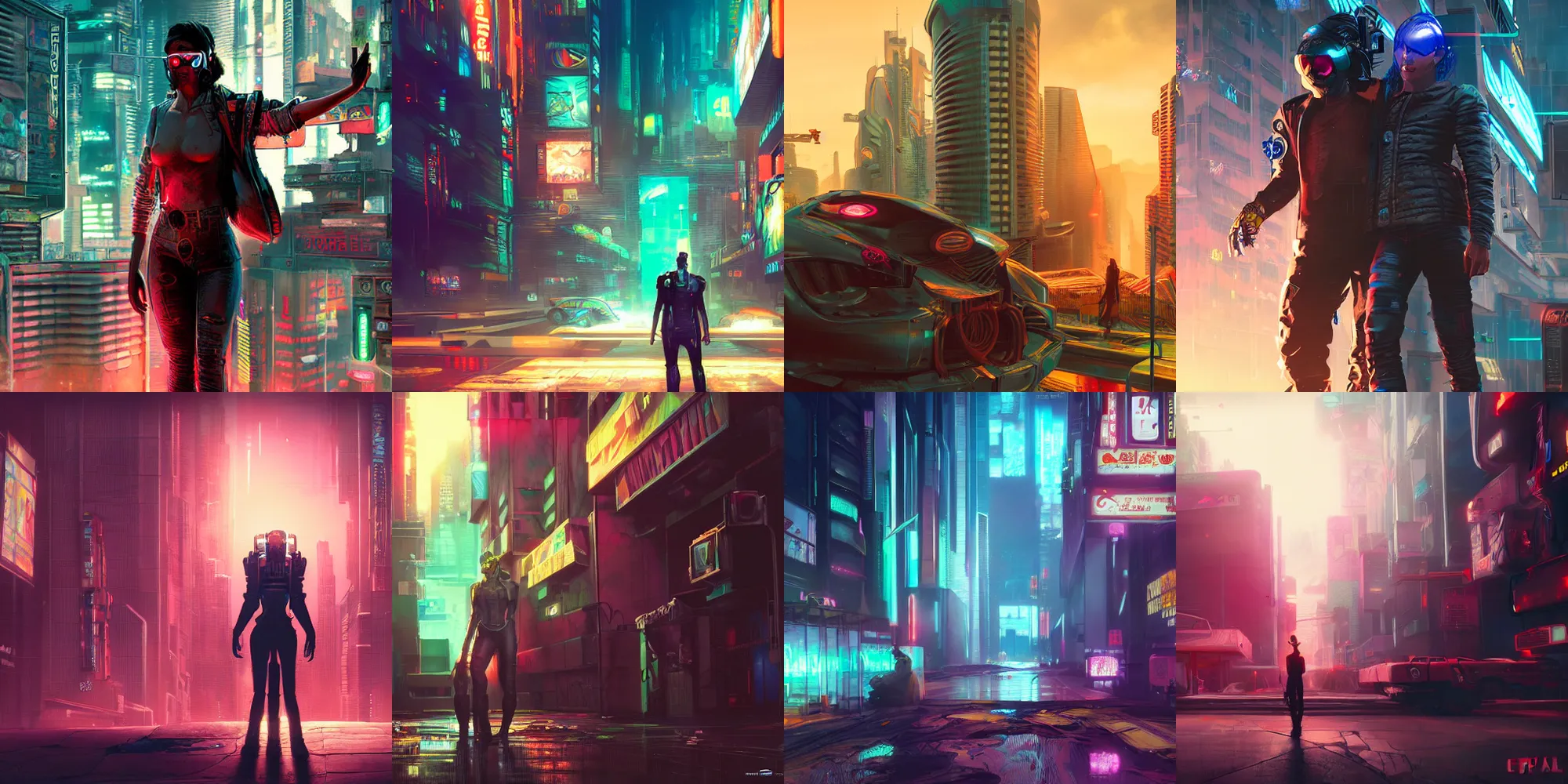 Prompt: an epic fantastic realism comic book style painting of love, cyberpunk, concept art, unreal 5, octane render, dynamic lighting