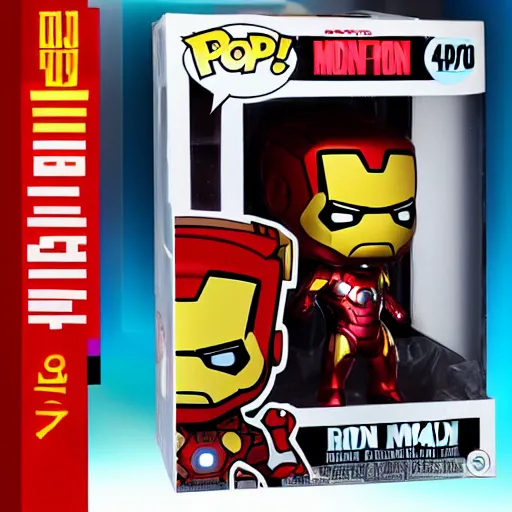 Prompt: iron man funko pop, 4k realistic photo