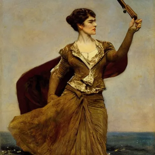 Image similar to action heroine by alfred stevens