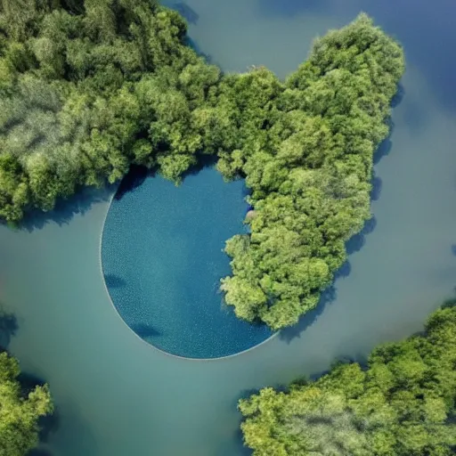 Image similar to a lake within an island within a lake within an island within a lake within an island