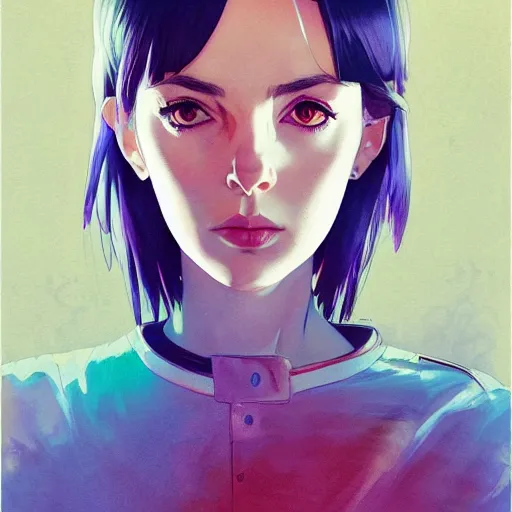 Image similar to jodie comer portrait as manga girl, realistic shaded perfect face, fine details. anime. realistic shaded lighting poster by ilya kuvshinov katsuhiro otomo ghost - in - the - shell, magali villeneuve, artgerm, jeremy lipkin and michael garmash and rob rey