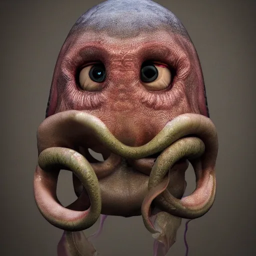 Image similar to hyperrealistic dslr film still of early cuyler squidbillies anthropomorphic squid, stunning 8 k octane comprehensive 3 d render, inspired by istvan sandorfi & greg rutkowski & unreal engine, perfect symmetry, dim volumetric cinematic lighting, extremely hyper - detailed, extremely lifelike attributes & lifelike texture, intricate, masterpiece, artstation, stunning