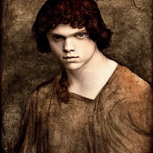 Image similar to evan peters by leonardo da vinci