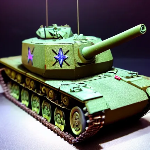 Prompt: M3 Lee tank with RGB LED lights