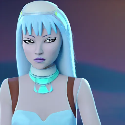 Image similar to Princess 'Kida' Kidagakash, in the Clone Wars, 3D animation, 4k,