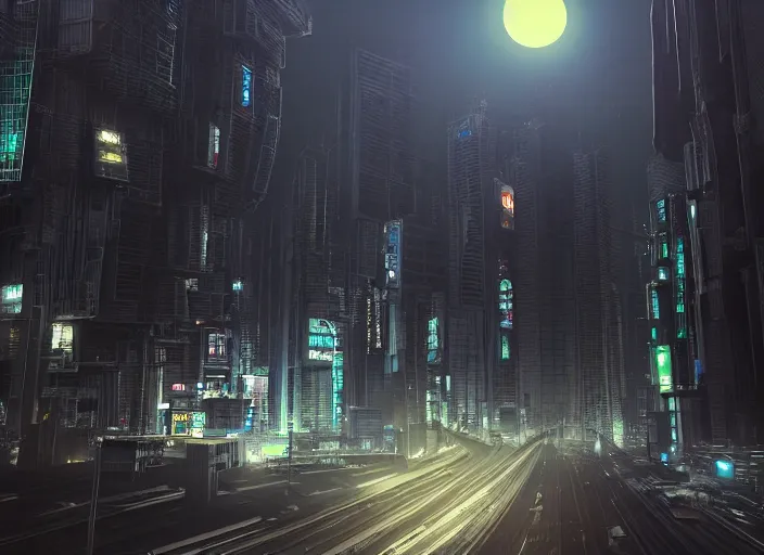 Image similar to solarpunk scifi scene of tokyo mixed with san francisco at night, artstation, very detailed,, ambient occlusion, volumetric light, atmospheric haze, unreal engine, hyper realism, realistic shading, cinematic composition, realistic render, grayish tint, octane render, detailed textures, photorealistic, wide shot