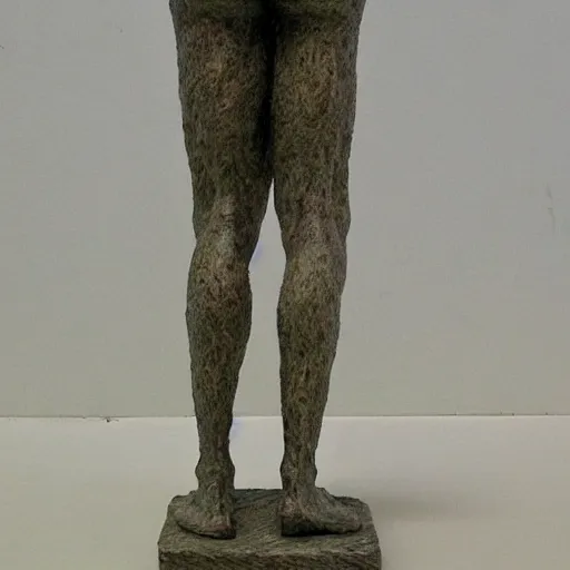 Image similar to sculpture of a walking man, in the style of alberto giacometti