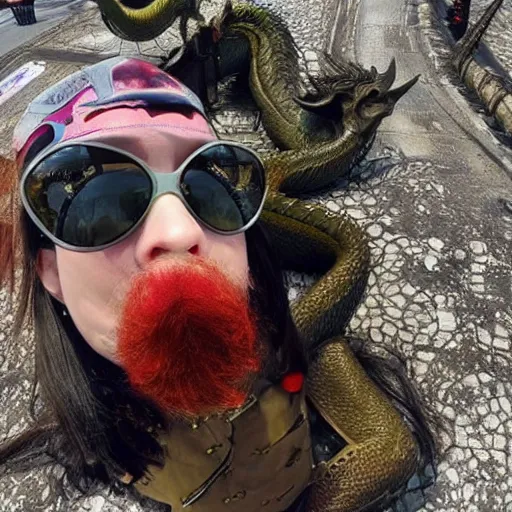 Image similar to dragon selfie