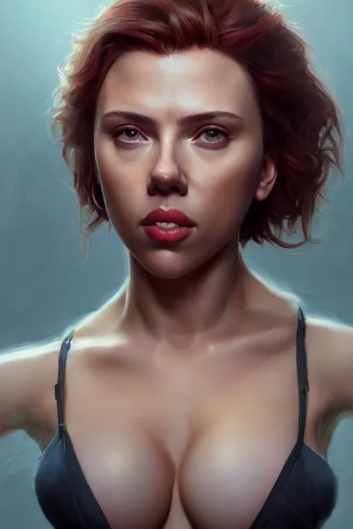 Prompt: Scarlett Johansson is talking to you POV, anatomy, only two hands, highly detailed, digital painting, artstation, concept art, smooth, sharp focus, illustration, Unreal Engine 5, 8K, art by art by artgerm and greg rutkowski and edgar maxence