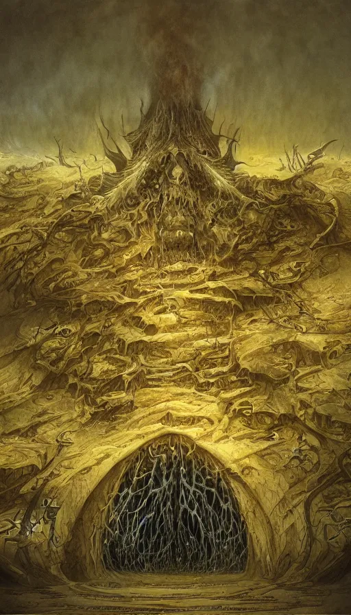 Image similar to The end of an organism, by john howe