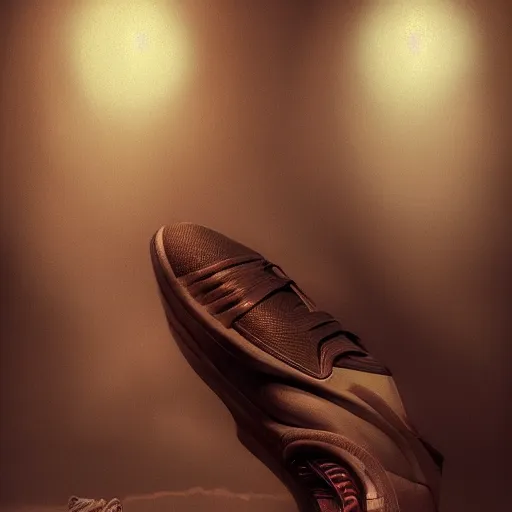 Image similar to sneakers cozy atmospheric and cinematic lighting, ultra rendered extreme realism and detail 8 k, highly detailed, realistic, refined, bautiful, fine art photography, hyper realistic, in the style of greg rutkowski, by artgerm, by gustave dore, by marco turini, photorealistic, elegant, sharp focus, majestic, award winning picture, intricate, artstation,