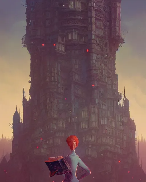 Prompt: highly detailed surreal vfx portrait of a villain in a castle of books, stephen bliss, unreal engine, greg rutkowski, loish, rhads, beeple, makoto shinkai and lois van baarle, ilya kuvshinov, rossdraws, tom bagshaw, alphonse mucha, global illumination, detailed and intricate environment