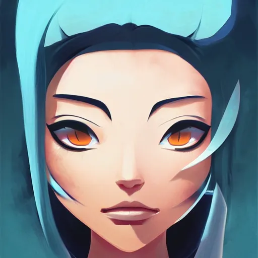 Image similar to face icon stylized minimalist bleach, loftis, cory behance hd by jesper ejsing, by rhads, makoto shinkai and lois van baarle, ilya kuvshinov, rossdraws global illumination