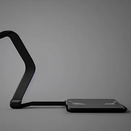 Prompt: wireless headphone stand stand stand, futuristic, techno, cyberpunk, product design, render, concept, fun, geometric