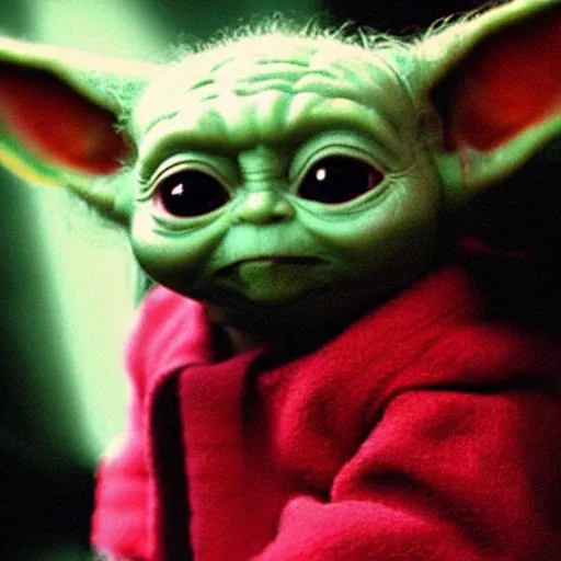 Image similar to Baby Yoda as a sith lord