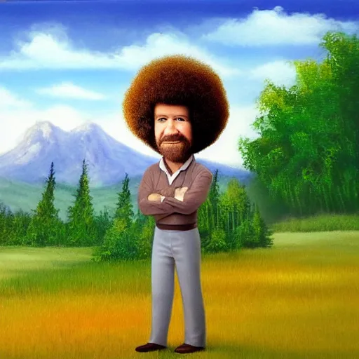 Image similar to bob ross in the nature by bob ross