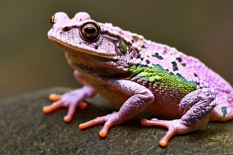 Image similar to half toad 🐸 , half chameleon