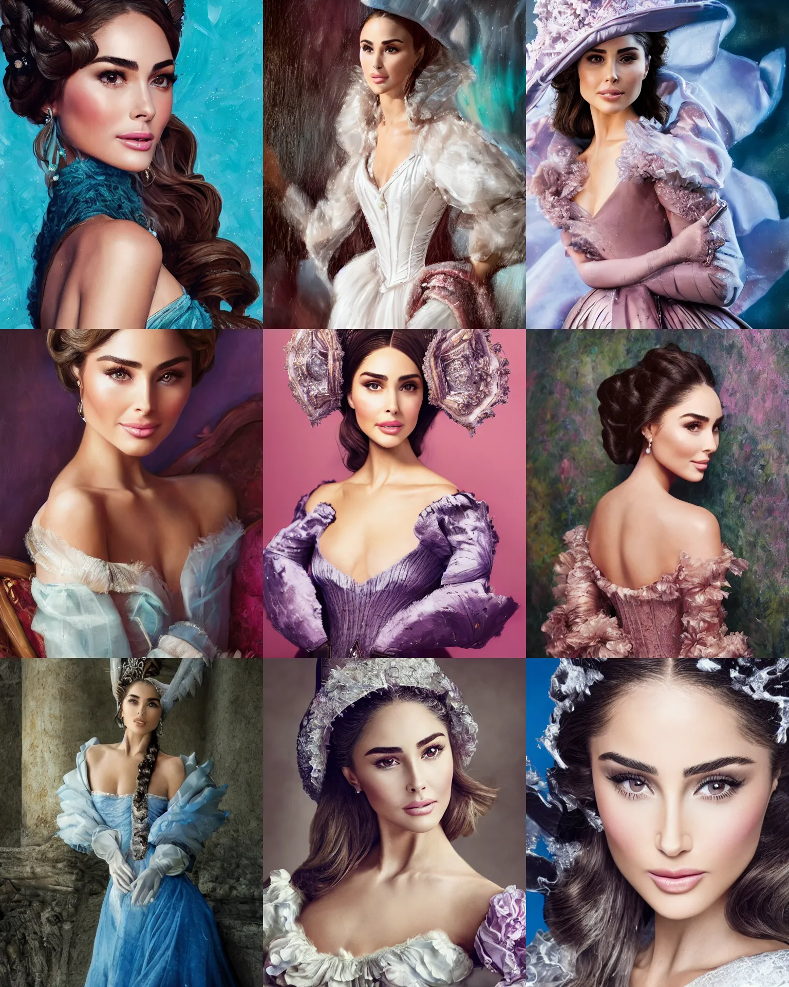 Prompt: Olivia Culpo as milady de winter, styling by Tom Eerebout & Sandra Amador, clear makeup, clean hair, dry skin, clear skin, airbrushed, bright eye makeup, warrior body, digital painting by Mario Testino, Stanley Artgerm Lau, WLOP, Andrei Riabovitchev, photorealism style, masterpiece, 8k octane render, cinematic, hyper detailed, micro details, insanely detailed, trending on artstation, cgstudio