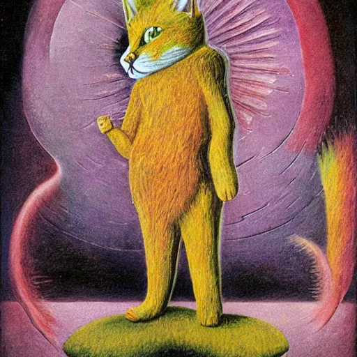 Image similar to Walking cycle sprite sheet of rainbow cat by Remedios Varo