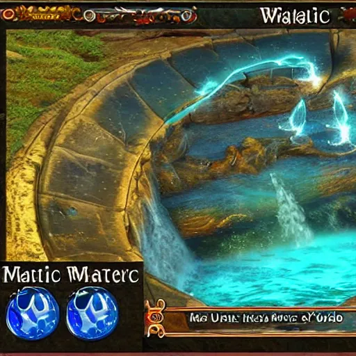 Prompt: the ultradetailed wideshot of magical water spell effects