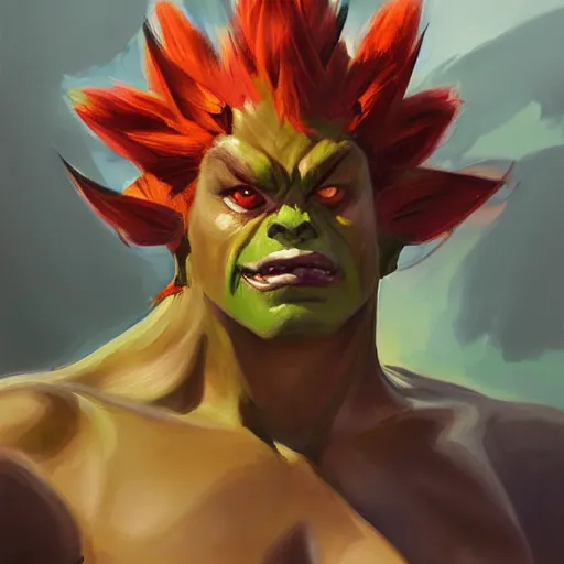 fantasy art of blanka from street fighter game in the, Stable Diffusion