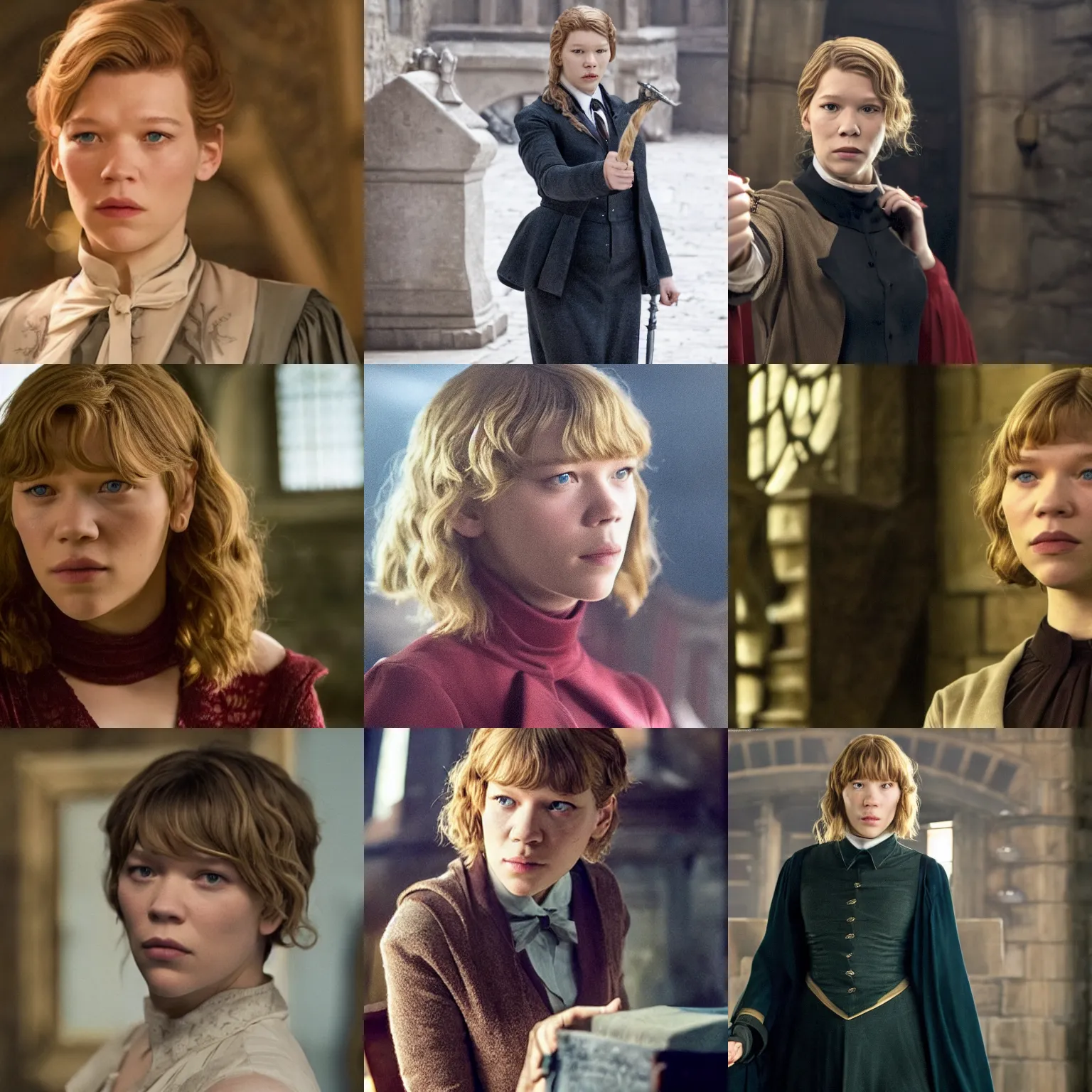 Prompt: lea seydoux in harry potter