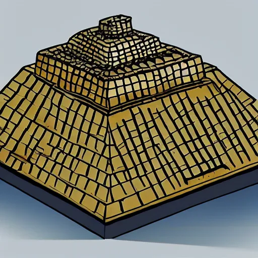 Prompt: ziggurat built around atop a gigantic turtle tortoise highly detailed concept art schematic golden hour Laurie Greasley