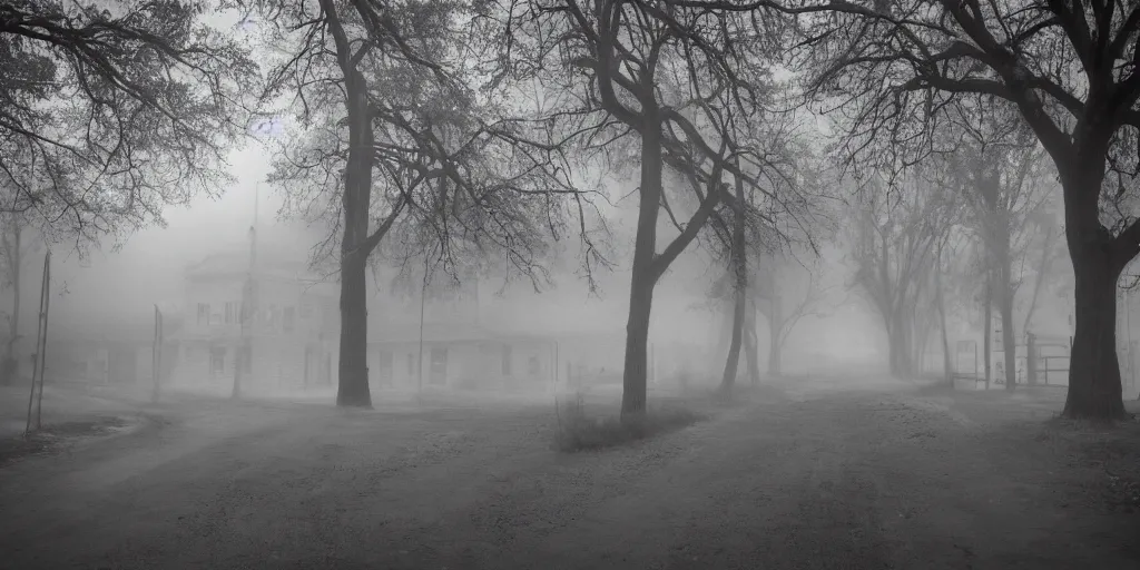 Image similar to Foggy ghost town