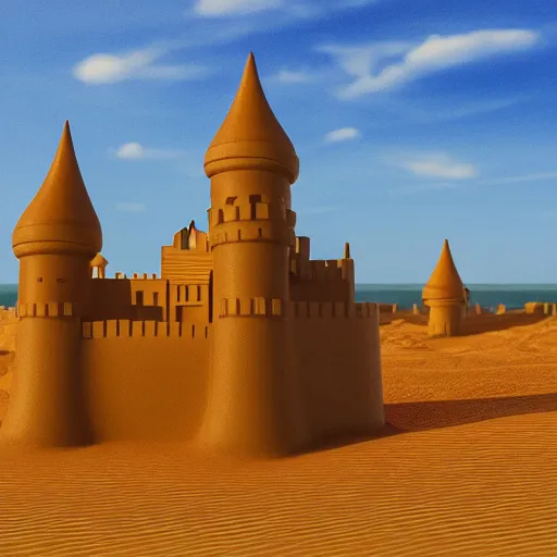 Image similar to life - like castle made of sand, 3 5 mm!!!!! lens, 4 k photorealism, trending on unsplash, 4 k quality